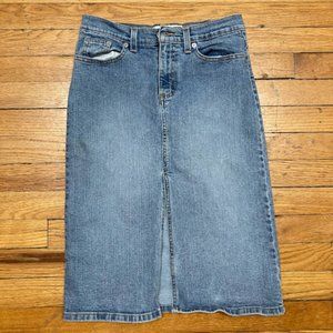 Vintage Y2K Denim Midi Skirt